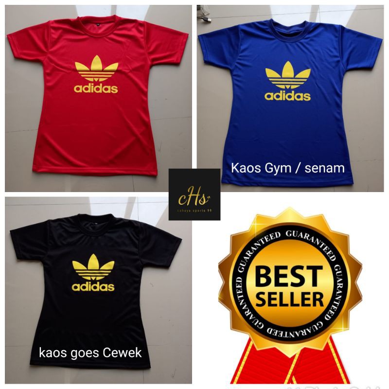 kaos zumba cewek / kaos senam adidas / baju gym fitnes wanita / kaos running
