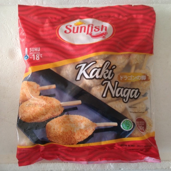 

SUNFISH KAKI NAGA 500 GRAM - FROZEN FOOD KAKI NAGA STIK NUGGET