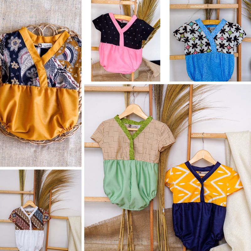 ccollecti0n / Kimono Bayi / Baju Jepang Motif Batik / Baju Anak Lucu / Romper / Playsuit / Bodysuit