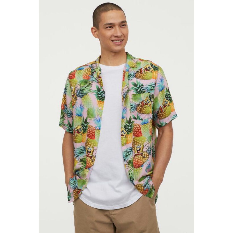 Divided by H&M Spongebob Men Shirt/ Kemeja Pria
