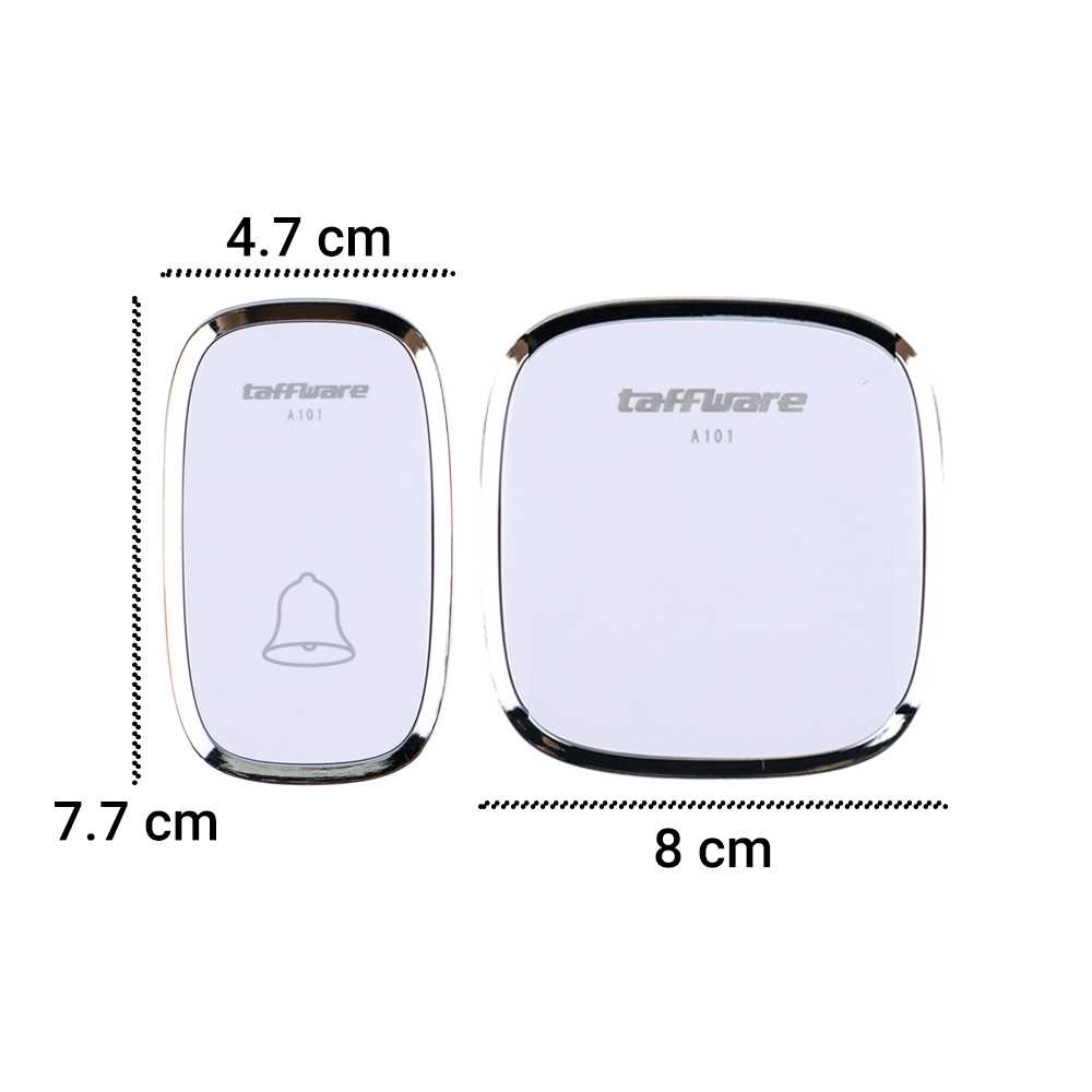 Bel Rumah Wireless Door Bell Waterproof Pintu 1 Receiver - PUTIH