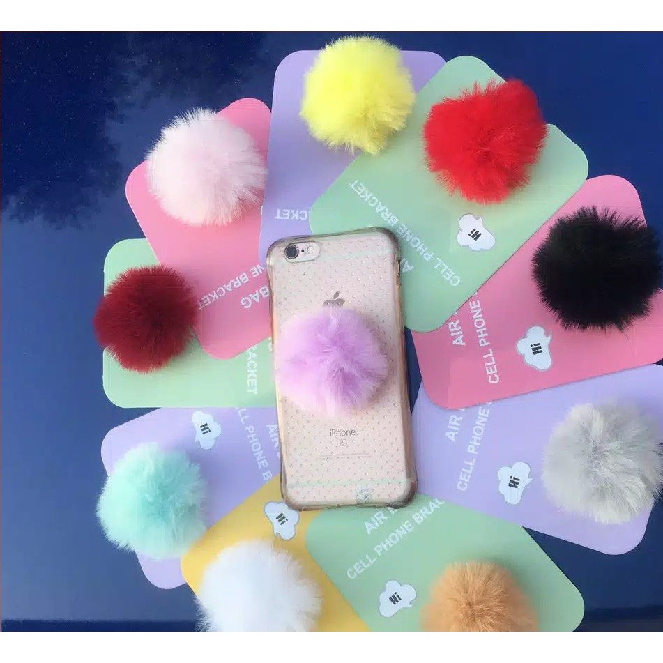 Popsocket Pompom Popsockets Bulu Popsocket PVC Motif Unik PGM PM01