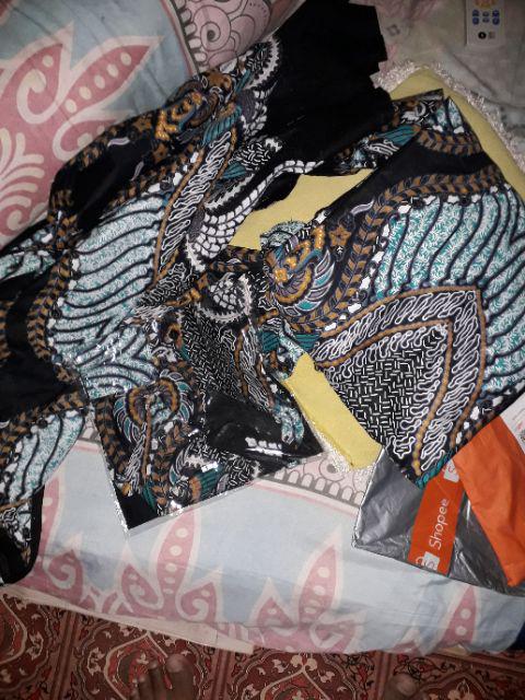 Batik Couple Keluarga Sania Ruffle Ori Ndoro Jowi Dnt Mataram Motif Madu Hijau