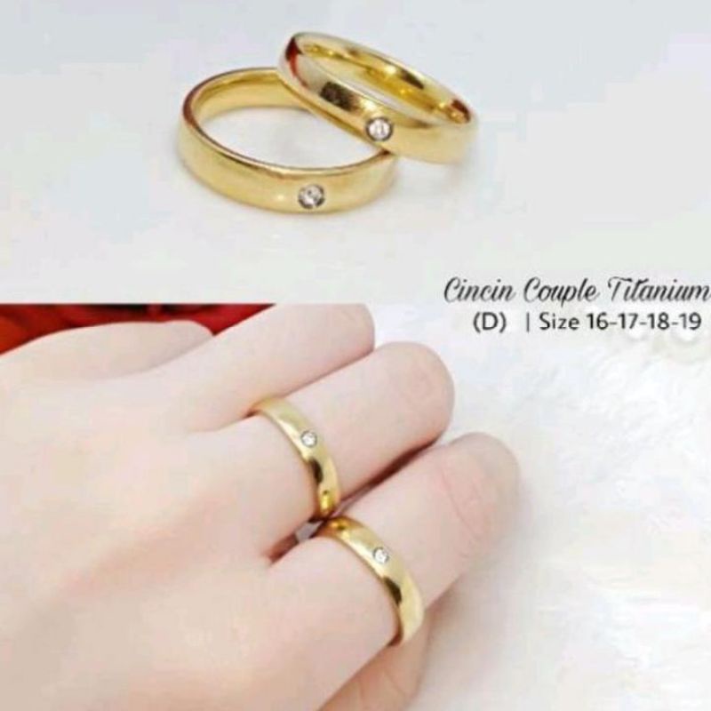 Terlaris!!! Cincin Titanium Permata Couple Pria wanita(harga satuan)