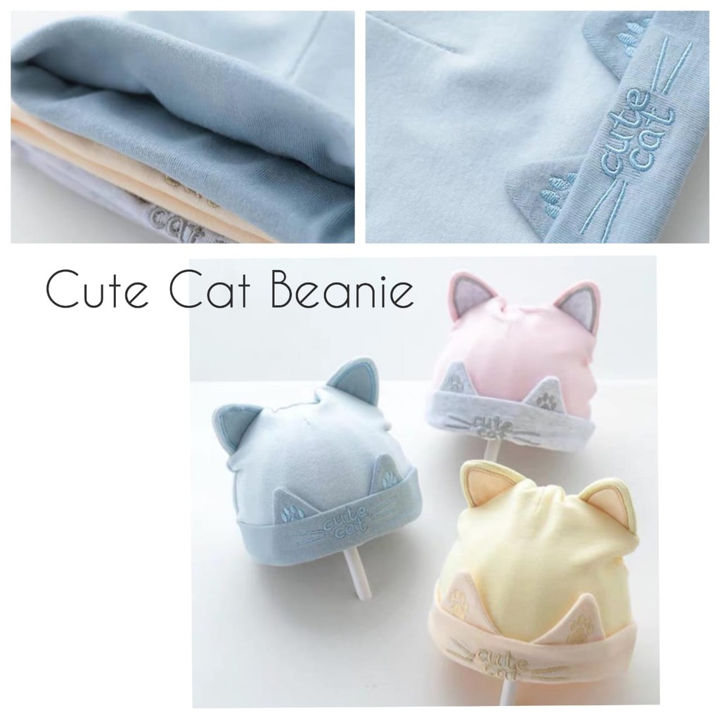 Cute Cat Beanie/ Topi Bayi