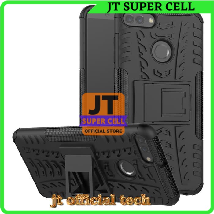 XPHASE CASE REALME 2 REALME C1 ARMOR HYBRID CASE CASING ARMOR CASING STANDING CASING ROBOT HITAM