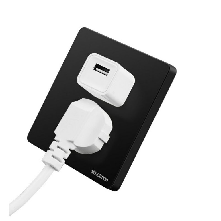 saklar lampu hitam list silver