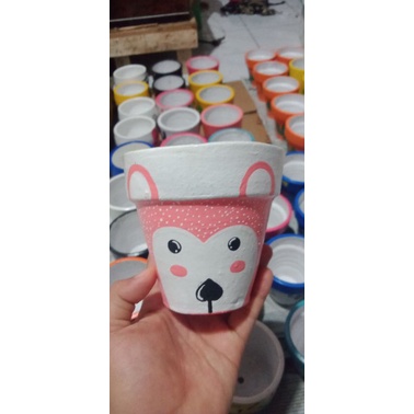 POT LUKIS KAKTUS| POK LUKIS TERACOTA MURAH