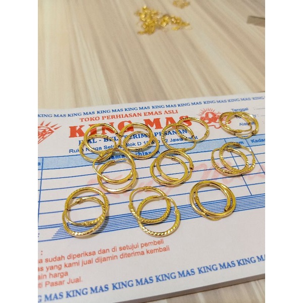 ANTING DEWASA EMAS ASLI KADAR 300