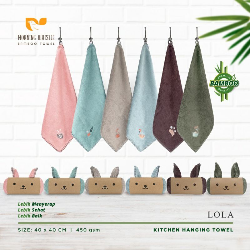 [WS] Lap Tangan Gantung / Serbet Gantung / Kitchen Towel Morning Whistle LOLA 40x40 cm