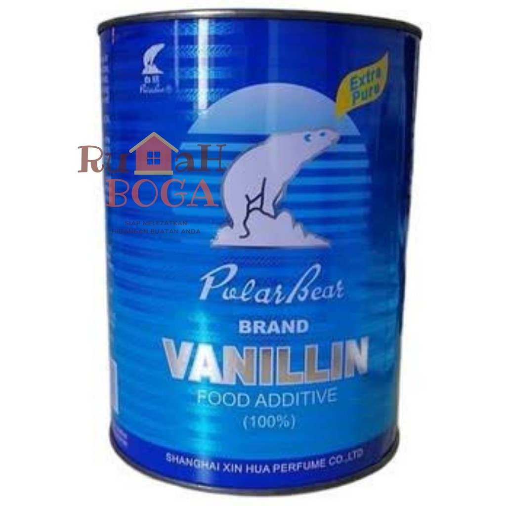 Vanillin Vanili Vanilla Vanila Bubuk Vanili Vanila POLAR BEAR Penyedap Rasa Kaleng 1 Kg