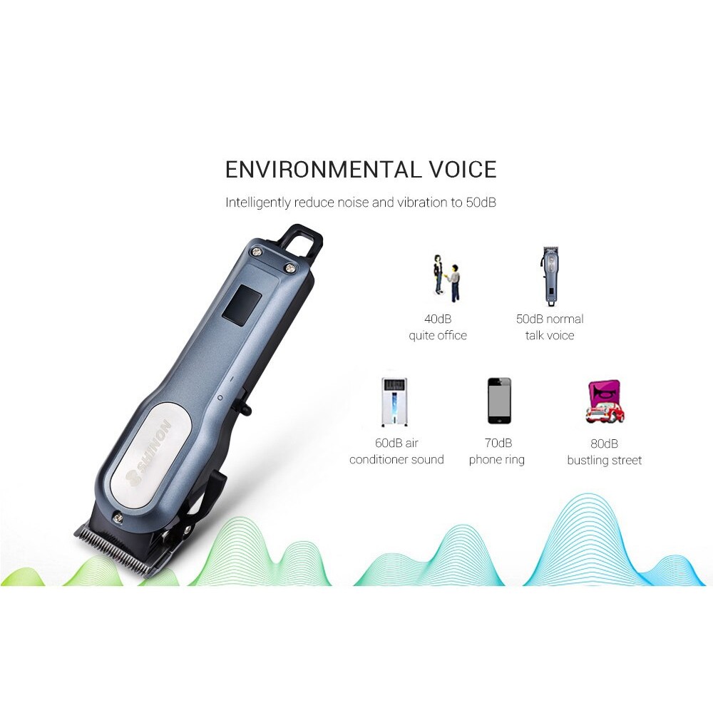 SHINON SH-1888 - Rechargeable LCD Display Electric Hair Clipper - Alat Cukur Profesional dari SHINON