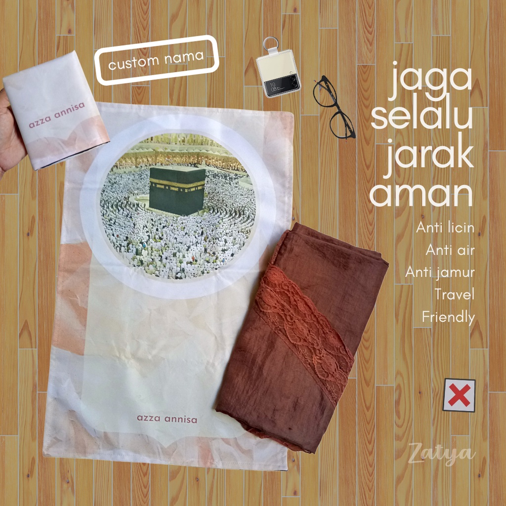 PO 5 pcs Sajadah Mini Custom Nama - Travel Friendly by Zatya