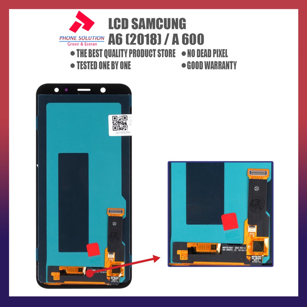 LCD Samsung A6 LCD Samsung A600 2018 OLED 100% Fullset Touchscreen // Supplier LCD Samsung - Garansi 1 Bulan