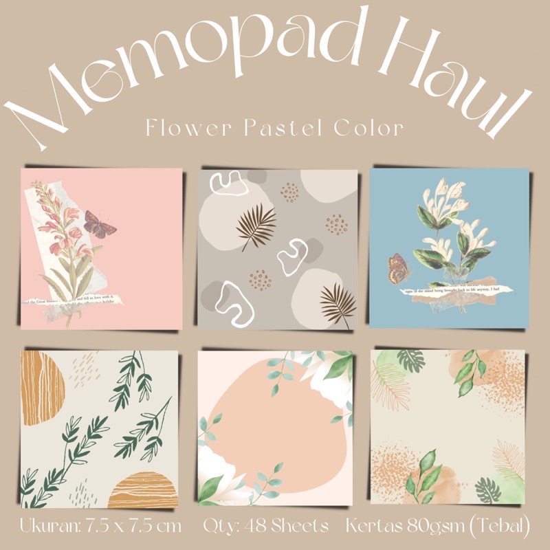 

[NEW]❤️ MEMOPAD Haul _ Flower Pastel Color / Memo Notes / Aesthetic MemoPad