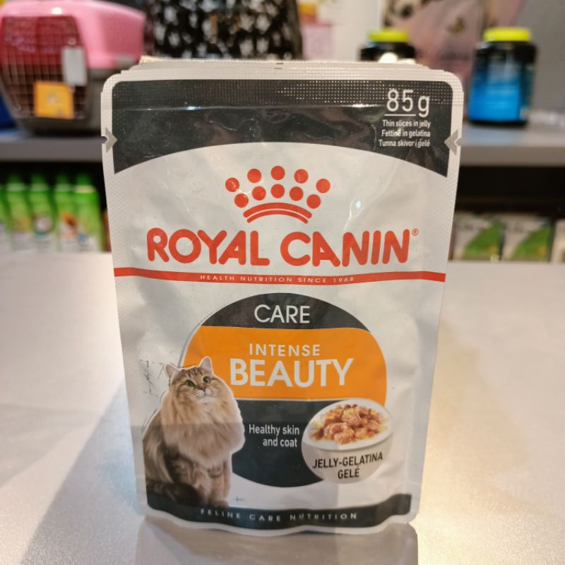 Royal Canin Pouch Intense Beauty Jelly &amp; Gravy 85gr /Rc Makanan Basah Kucing