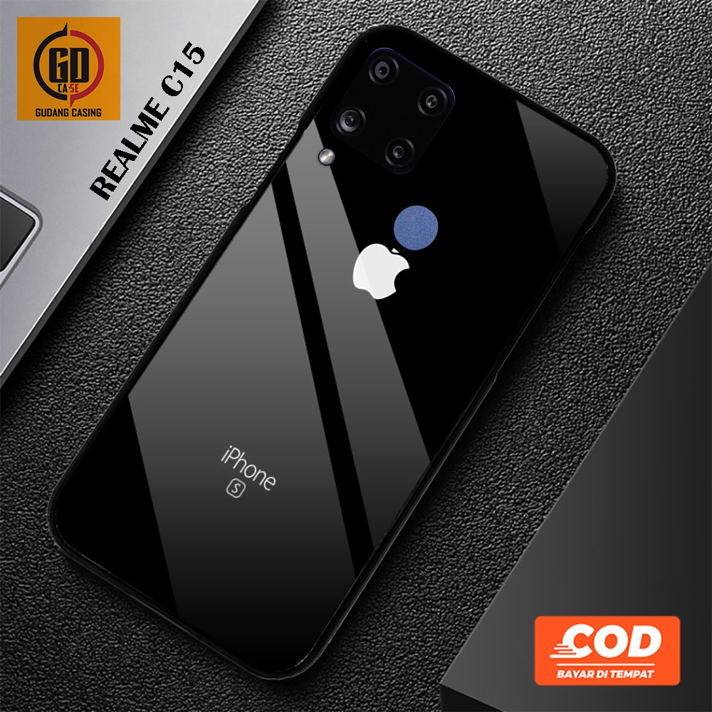 Case Realme C15 Terbaru - Gudang Casing [ Logo iPhone ] Realme C15 - Case Hp - Casing Hp - Softcase 