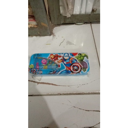 

kotak pensil captain america hulk iron man tempat pencil cepuk serutan penghapus1 paket sesuai foto