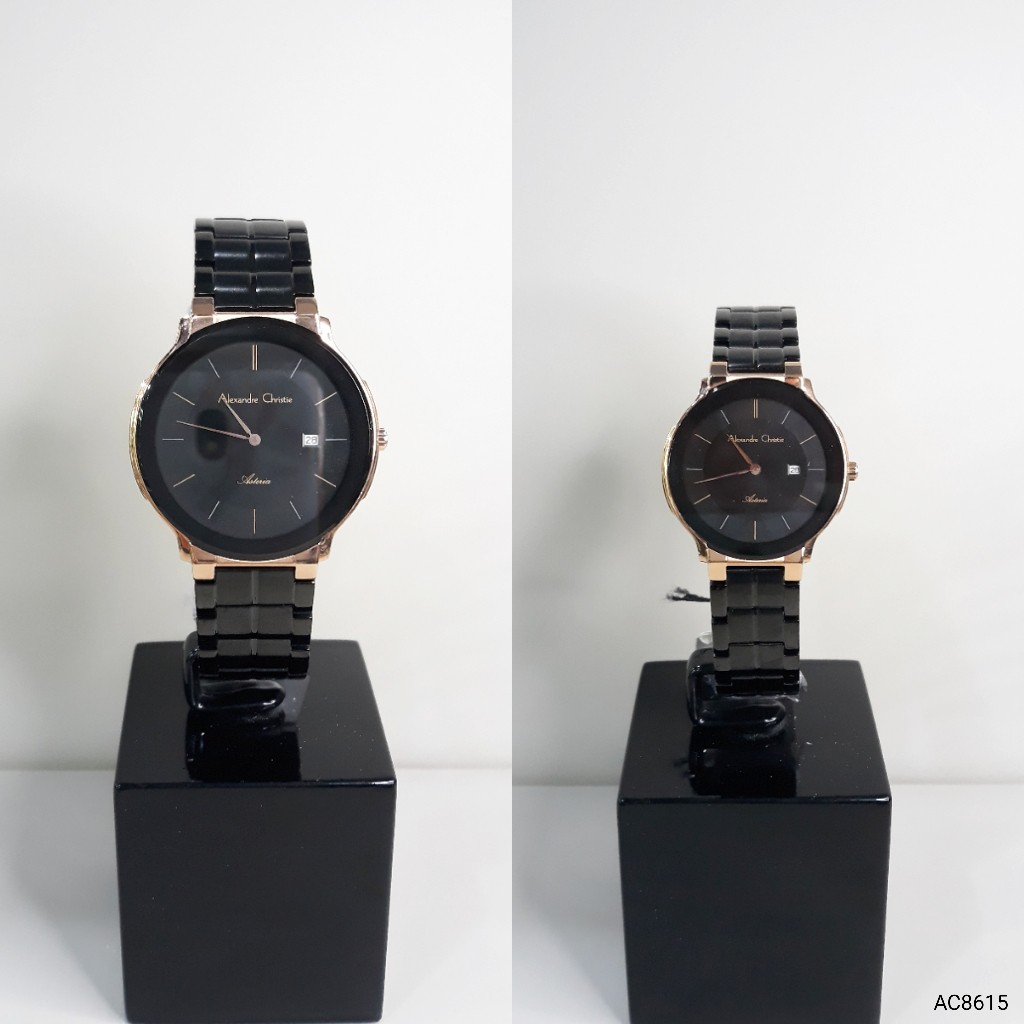 JAM TANGAN COUPLE ALEXANDRE CHRISTIE 8615 AC8615 STAINLESS STEEL ORIGINAL GARANSI FREE BATERAI