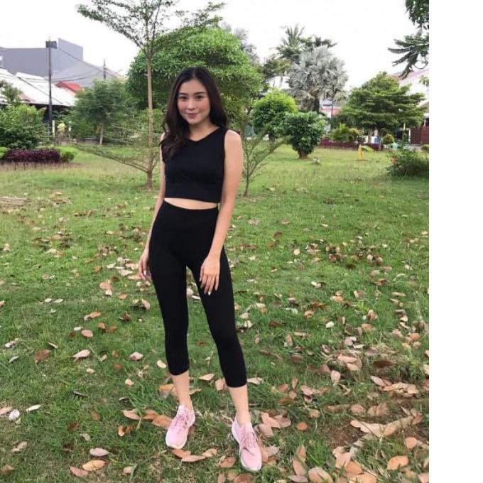 ⅎ Legging Wanita Tebal 7 per 8 jumbo Polos ☝