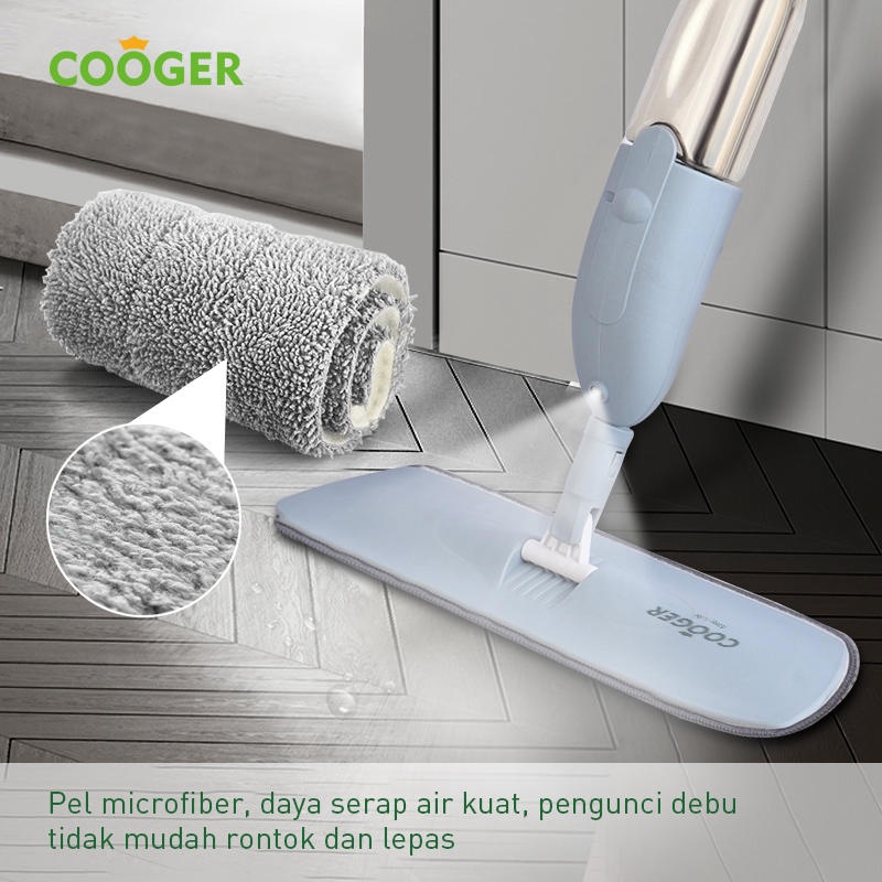 【Proses Cepat】COOGER Spray Mop Automatic With Water Tank Alat Pel Lantai Semprot Isi Air Otomatis Dan Praktis Dengan Tangki Air