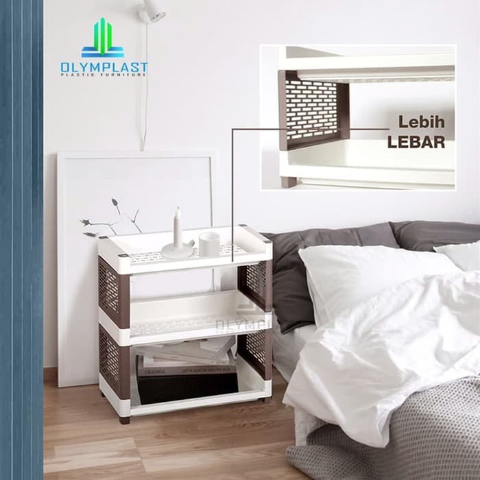 Olymplast RSOB 03 Rak  Susun 3 Plastik Dapur Piring 