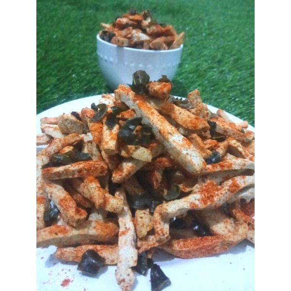 

Basreng Pedas Daun Jeruk Original Kriuk Gurih Tidak Keras