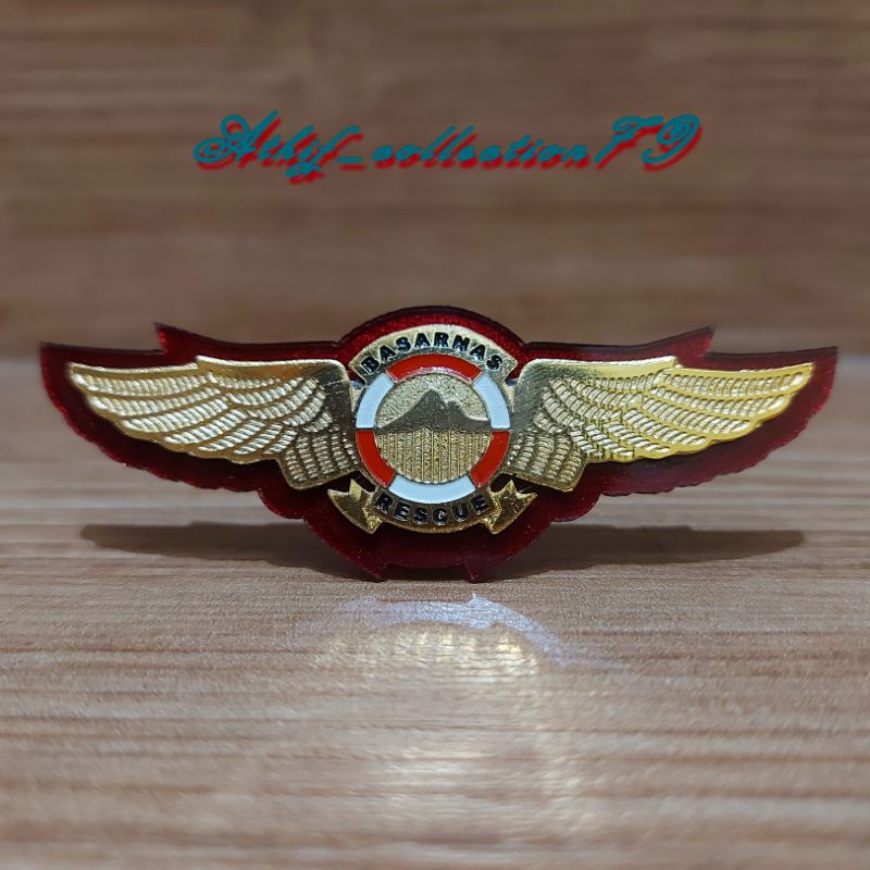 Pin Wing Basarnas Wings Basarnas Akrilik Kuningan Magnet