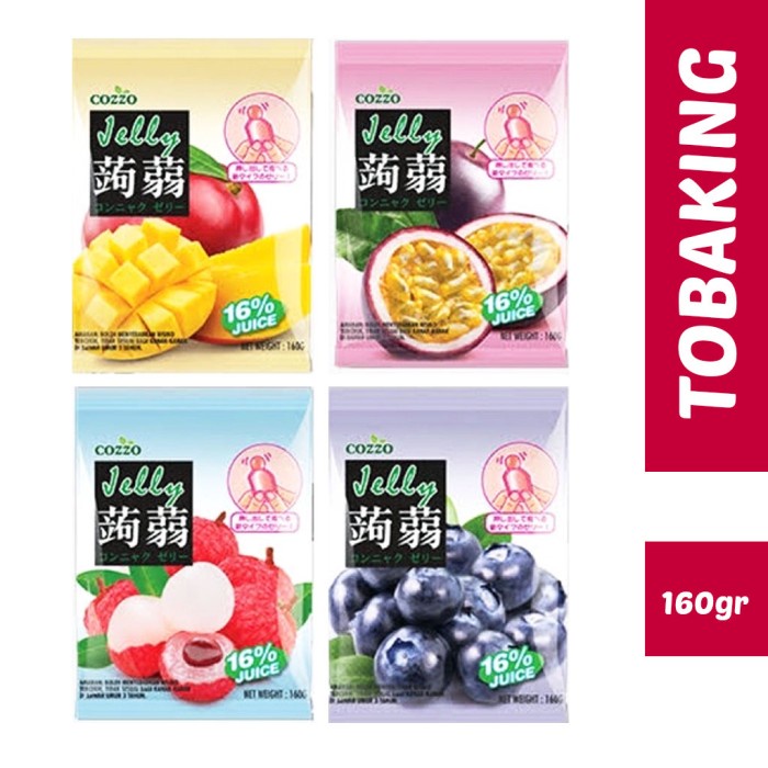 

COZZO Jelly Fruit Jeli Agar Lychee Mangga Blueberry Markisah Peach