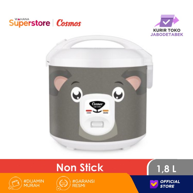 Cosmos CRJ 3307 . Magic Com Rice Cooker Motif Kucing 1.8L . Baru