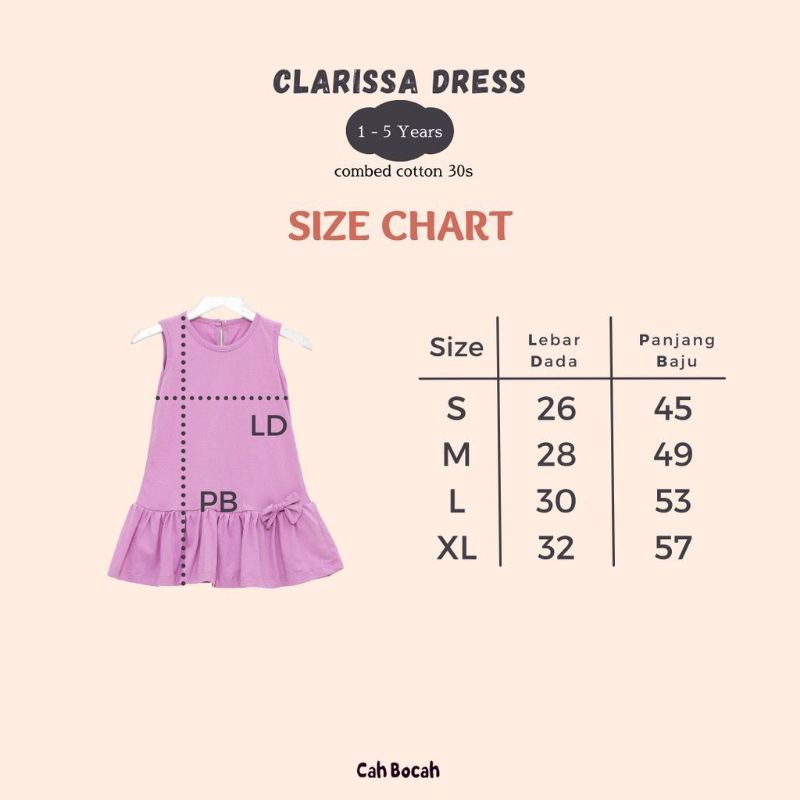 Cah Bocah Clarissa Dress / Baju Anak Perempuan