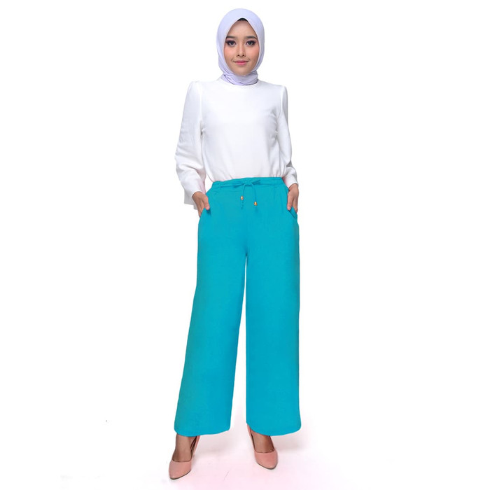 Celana Kulot Panjang Wanita variasi tali -  Marion - Hijau - Jf