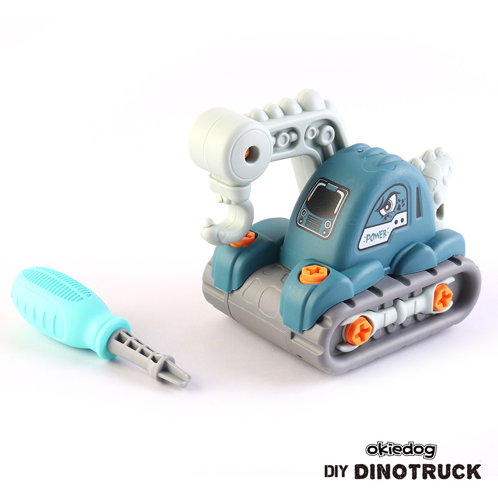 Okiedog DIY Dino Truck - Mainan Bongkar Pasang Anak Mobil Mobilan Anak Cowo Truk