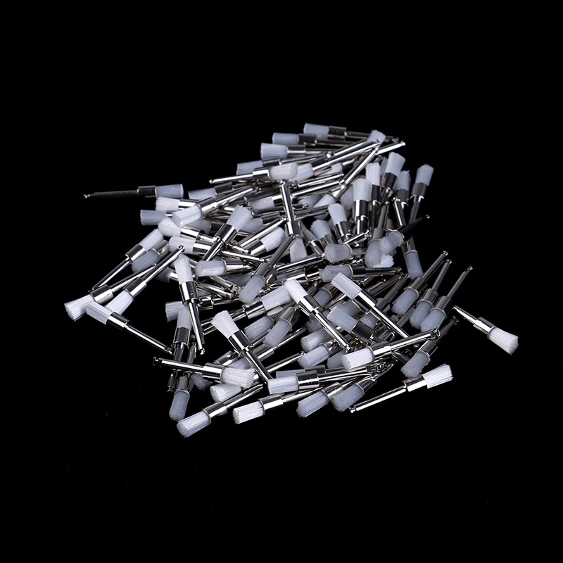 (Happy) 100pcs / Kotak Brush Poles Gigi Bahan Nilon