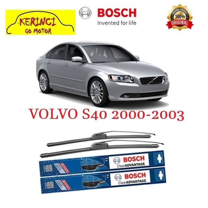 WIPER BOSCH CLEAR ADVANTAGE VOLVO S40 2000-2003 21&quot; &amp; 20&quot; SEPASANG