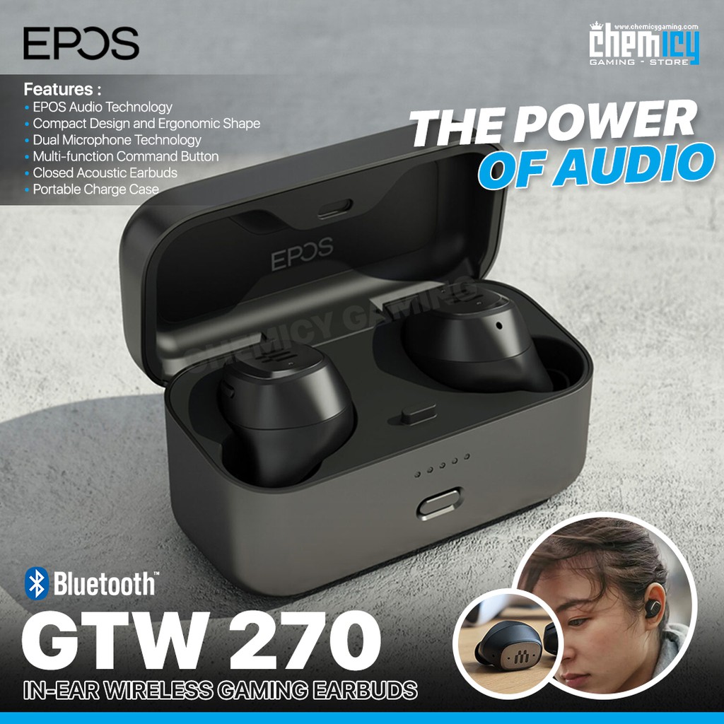 EPOS GTW 270 True Wireless Bluetooth TWS Gaming Earbuds