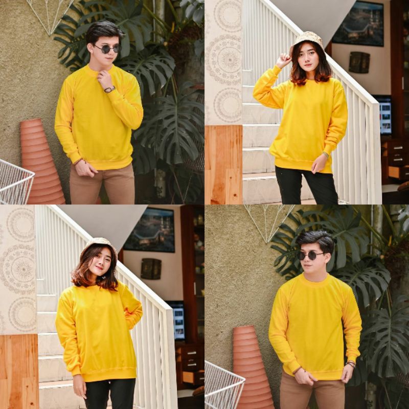 SWEATER POLOS UNISEX | BASIC SWEATER YELLOW