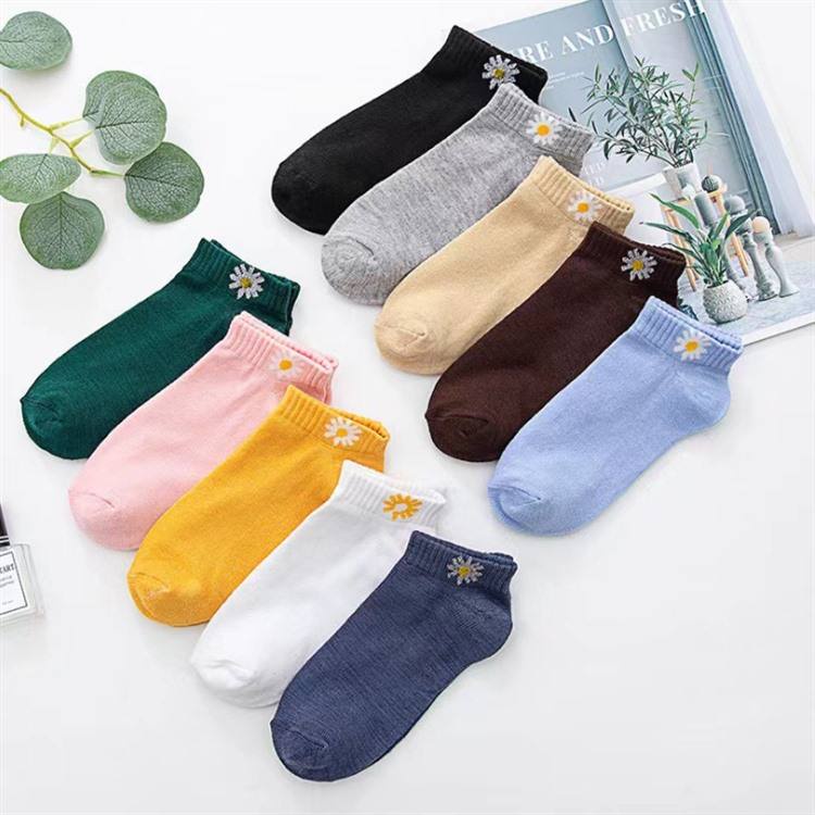 Kaos Kaki Fashion Motif Bunga AB07 Kaos Kaki Dewasa Korea Wanita/Pria ACC