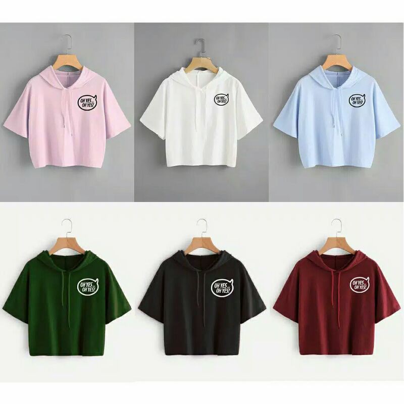DNj - SWEATER HOODIE CROP OH YESS OH YESS