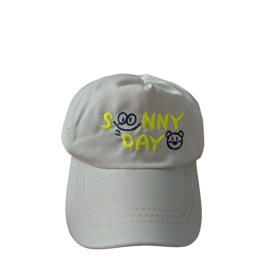 TOPI BASEBALL ANAK LUCKY GIRAFFE / JUST DO IT / SUPER DINO / SUNNY DAY USIA 2-10 TAHUN LAKI PEREMPUAN-TOPI SUNNYDAY KREM