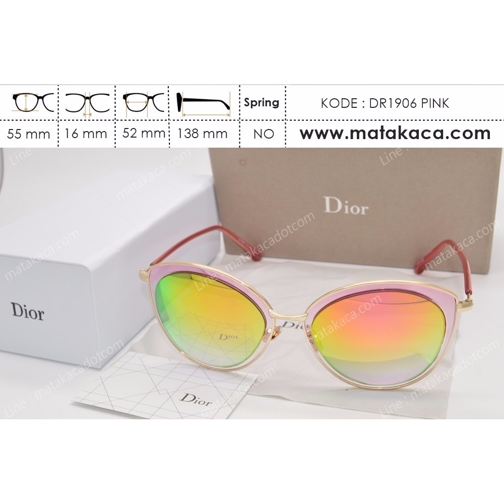 Kacamata Sunglass Dior DR1906 Pink Fire