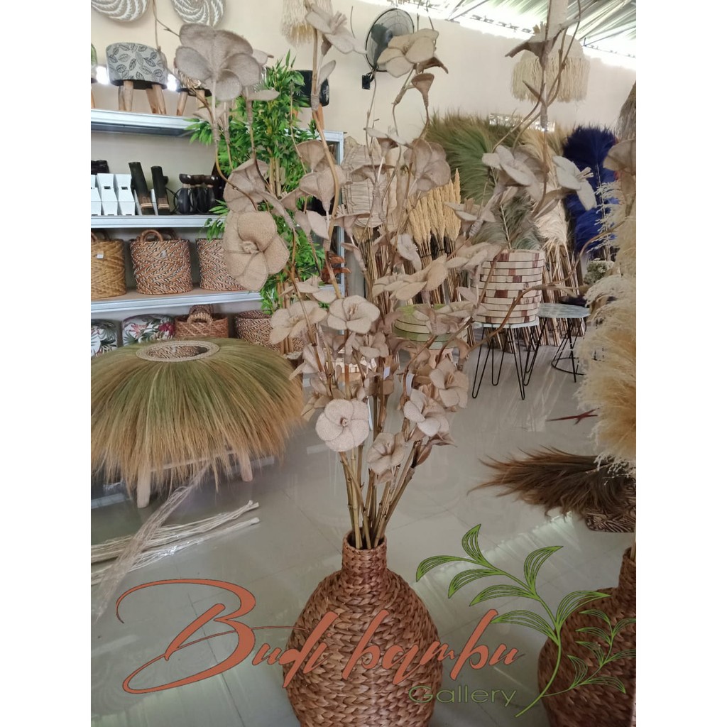 PROMO HOME DECOR STICK BUNGA BAMBU ULIR NATURAL CANTIK MURAH