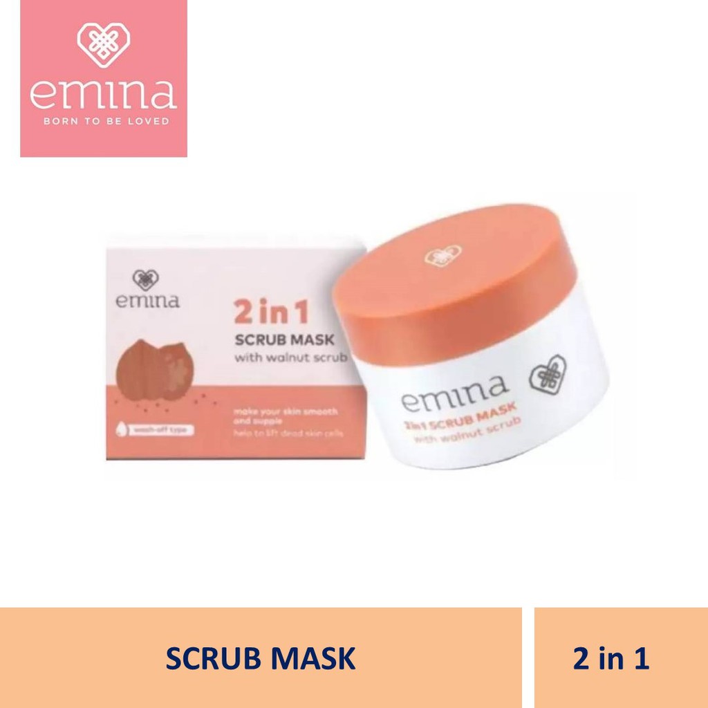 Jual Emina 2 in 1 Scrub Mask 50 ml Shopee Indonesia