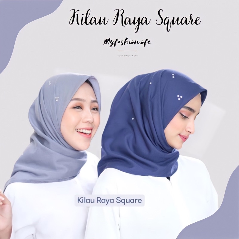 PART 2 SEGIEMPAT KILAU RAYA SQUARE HIJAB SWAROVSKI | Hijab Segiempat Kilau raya Pollycotton Swarovsk
