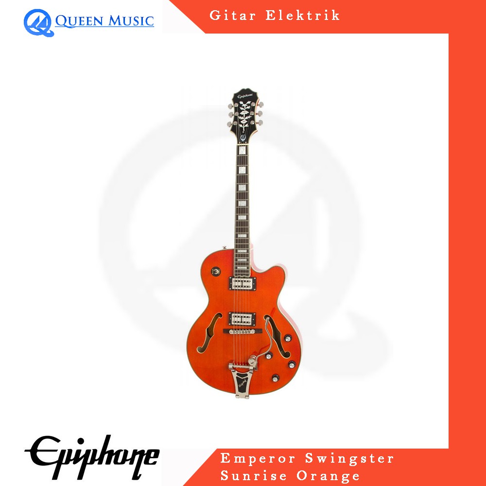 Epiphone Emperor Swingster Hollowbody Electric Guitar, Sunrise Orange