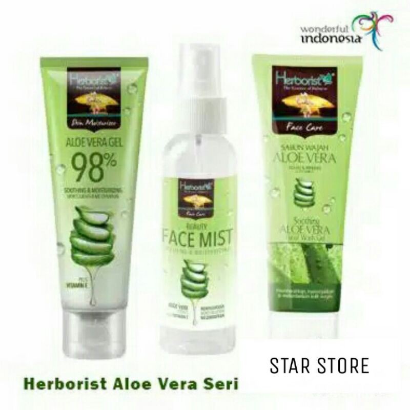 Herborist Aloe Vera Series | Gel 98% | Facial Wash | Face Mist Care |