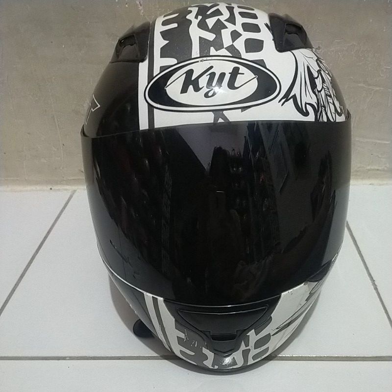 HELM KYT RC7 BLACK WHITE