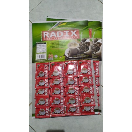 

Kopi Radix Pracampuran HPA Malaysia 1 papan isi 20 sachet