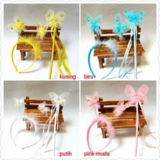 BANDO SET TONGKAT KUPU PITA KOSTUM ANAK MURAH COSPLAY