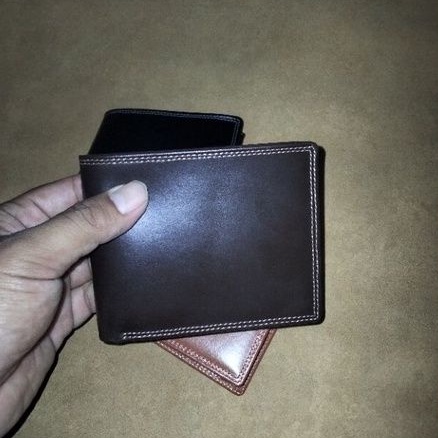 Dompet Pria Full Kulit Sapi Asli LK 6 Slot Tempat Kartu Tanpa Embos  ( Bahan Luar Dalam Pakai Kulit Sapi)